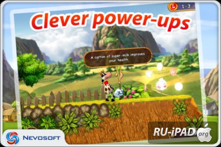 Supercow: funny farm arcade platformer [1.7] [ipa/iPhone/iPod Touch]